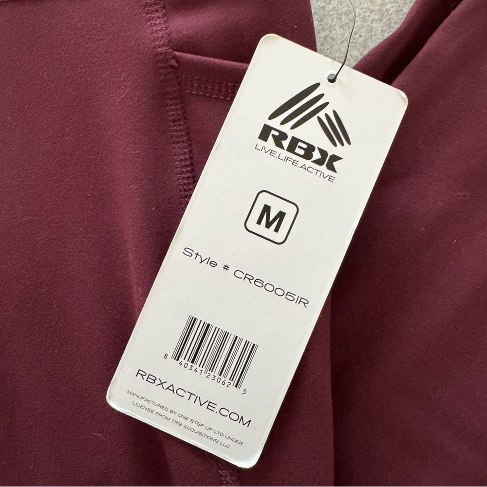 RBX Maroon High-Waist Leggings - Picture 3 of 7